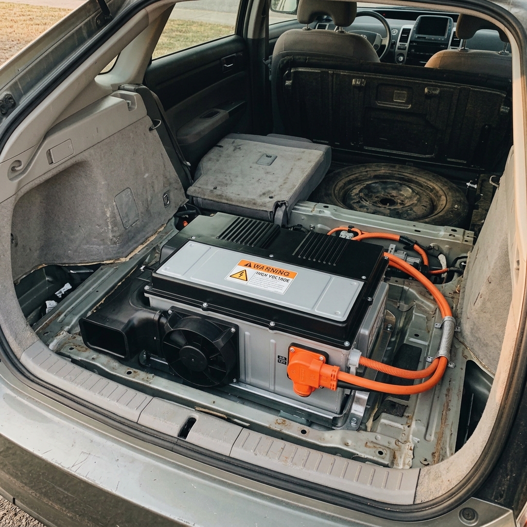 Hybrid diagnostic scan tool and new replacement parts for a Toyota Prius repair