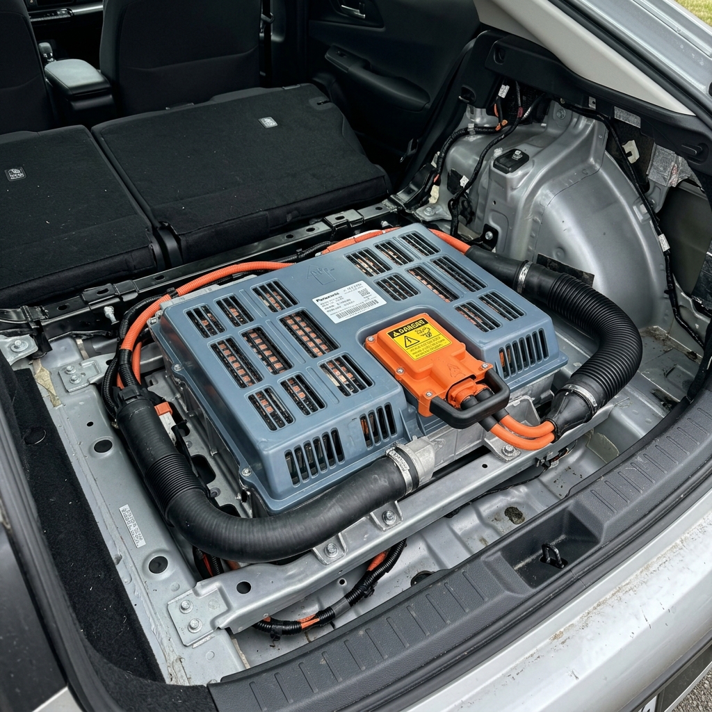 Hybrid battery pack in trunk 202609050304